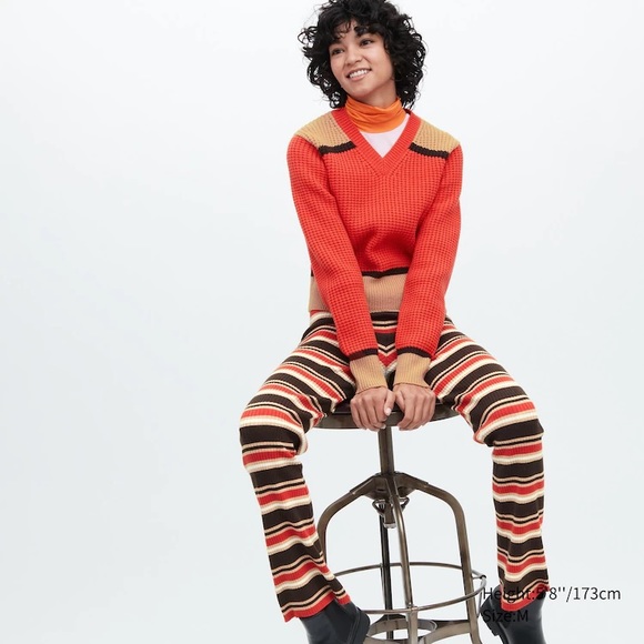 [Marni x Uniqlo] Knitted V-Neck Long-Sleeve Sweater - Picture 3 of 6